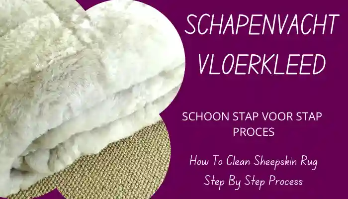 schapenvacht vloerkleed Schoon stap voor stap proces